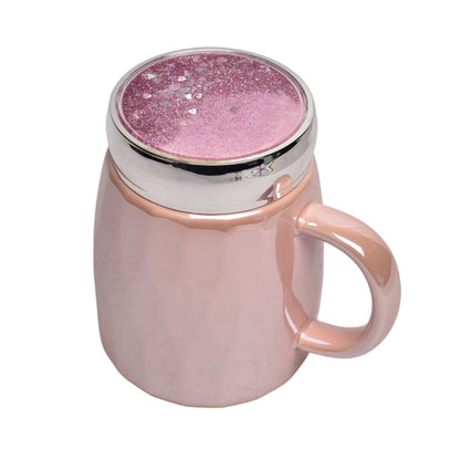 MUG POCILLO CON TAPA EN CERAMICA
