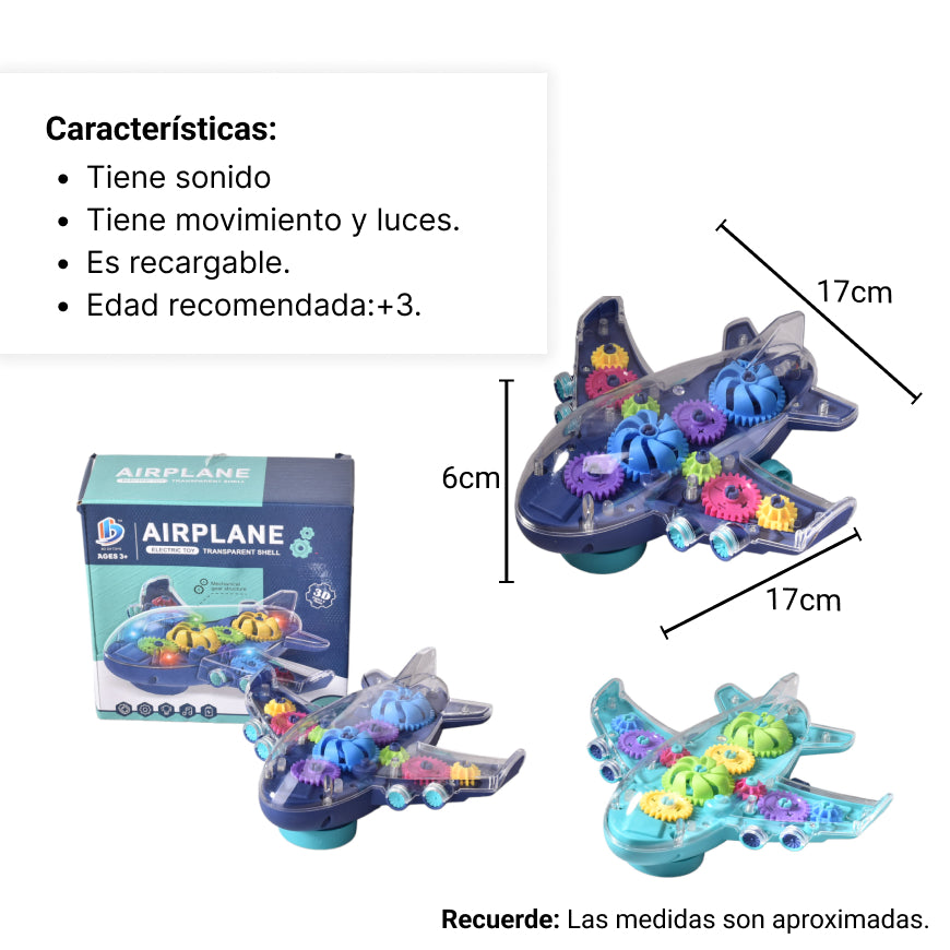 juguete  avion para niños con luces y sonido