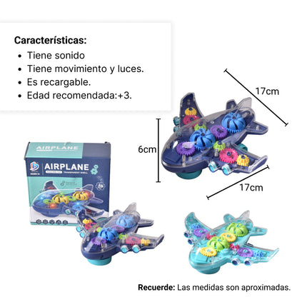 JUGUETE  AVION PARA NIÑOS CON LUCES Y SONIDO