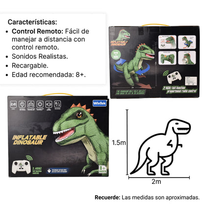 JUGUETE DINOSAURIO CON CONTROL REMOTO PLASTICO