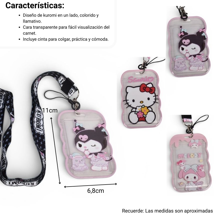 portacarnet plastico personaje multicolores dim:6x11