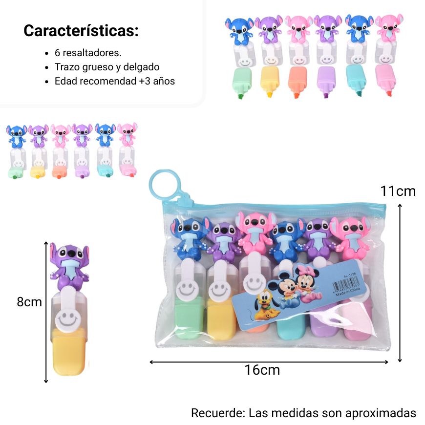 resaltador x 6pcs prj