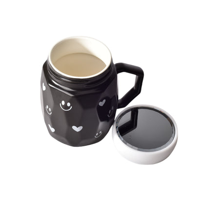 MUG POCILLO CERAMICA CON TAPA
