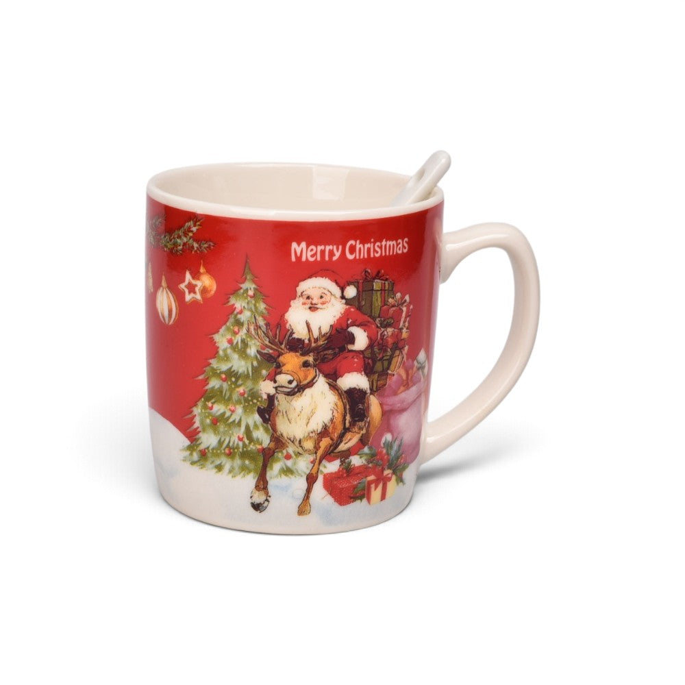 pocillo set con cuchara navidad 210ml