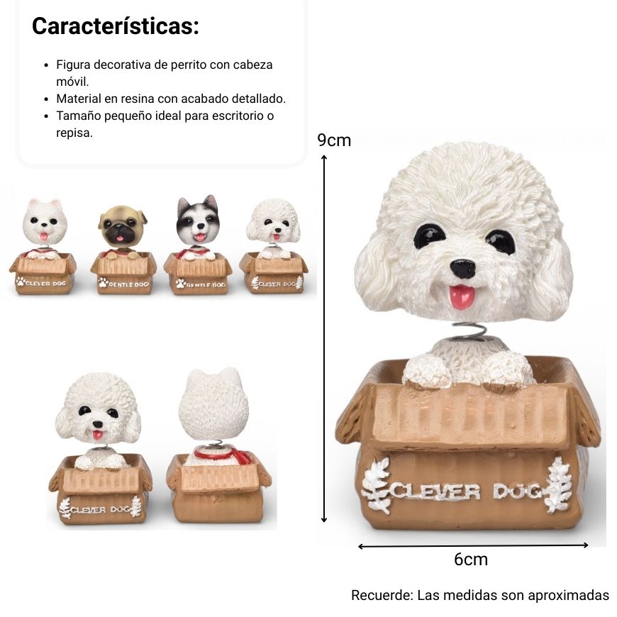 adorno resina perros dim:6x6x9
