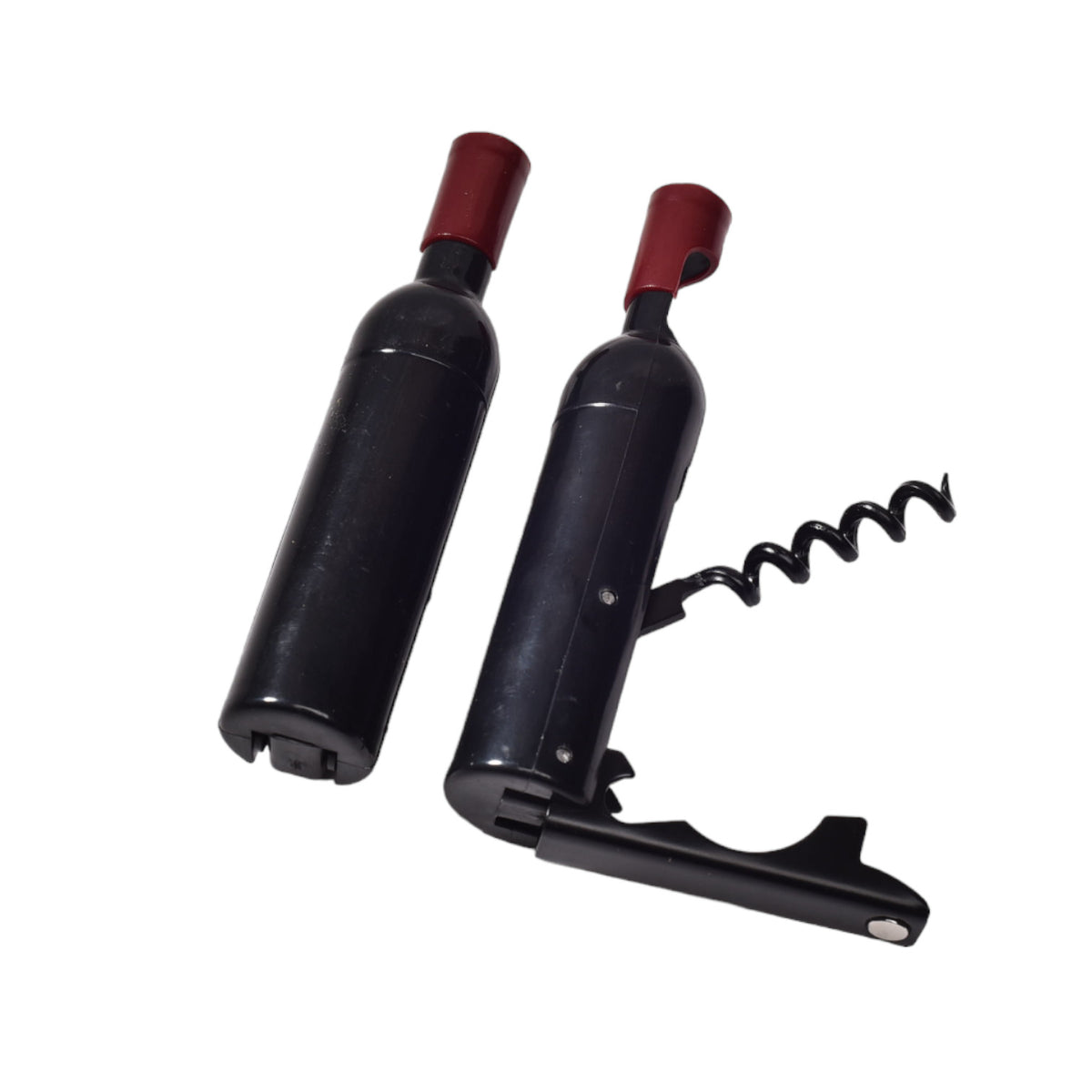 sacacorcho forma de vino metalico dim: 6x16cm