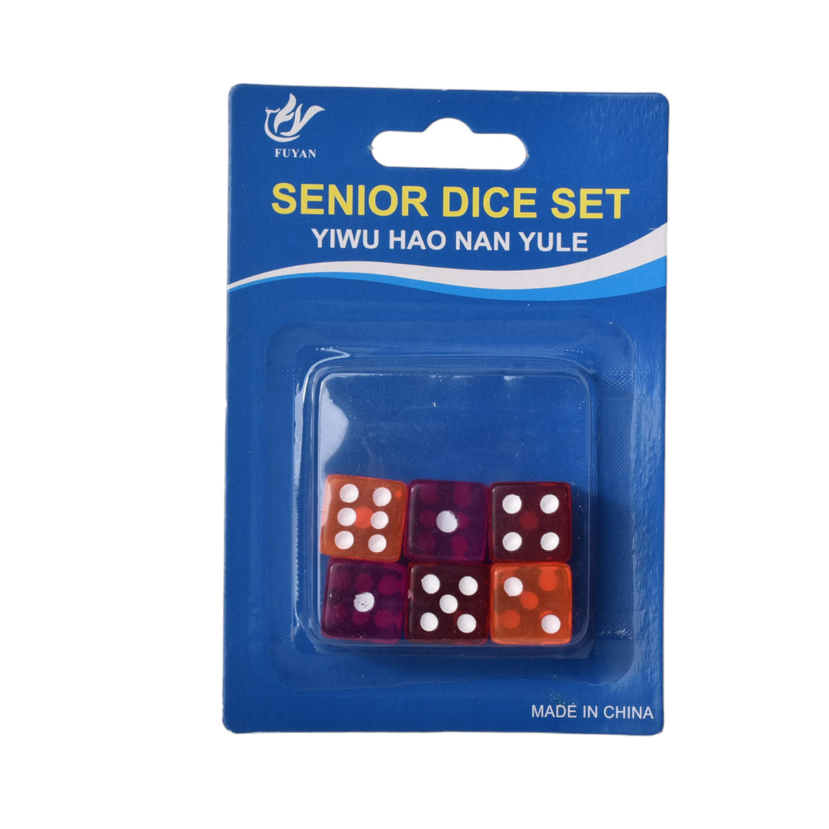 set de 6 unidades de dados diferentes colores en plastico