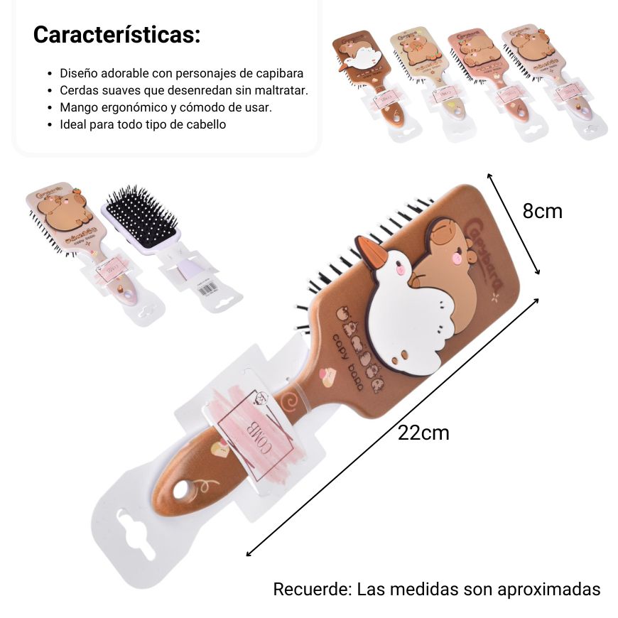 cepillo plastico cafe capybara dim:7x22x4