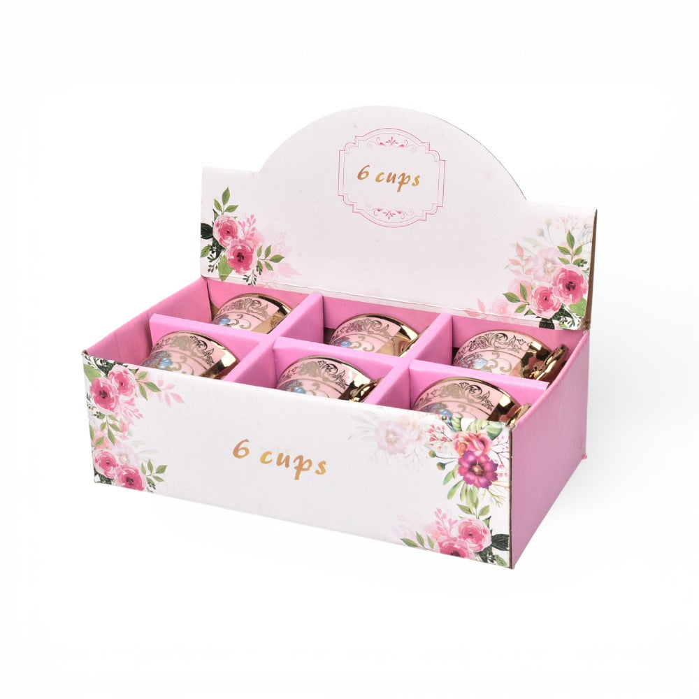 pocillo set 6pcs ceramica 90ml  dim:6x6x5