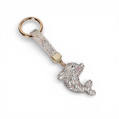 LLAVERO RESINA Y  METAL DELFIN DIM:6X5X1