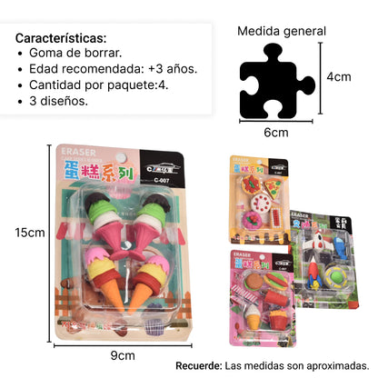 SET BORRADORES FORMA COMIDA