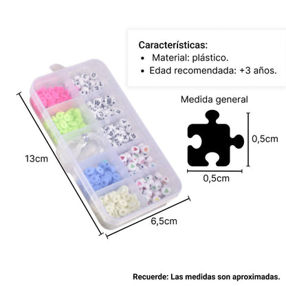 SET KIT PARA HACER PULSERAS PLASTICO DIM:6x2CM