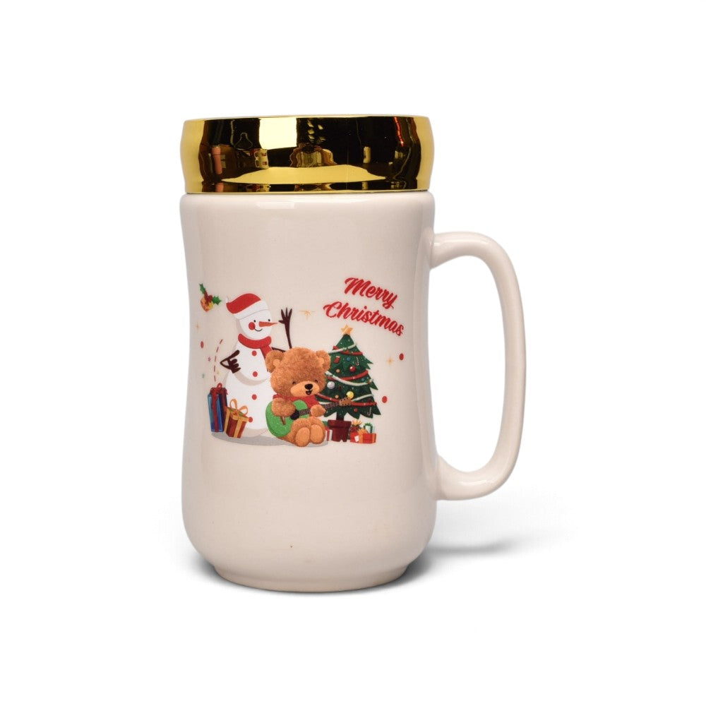 mug  pocillo ceramica tapa espejo 400ml