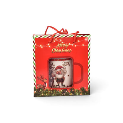 POCILLO SET CON CUCHARA NAVIDAD 210ML