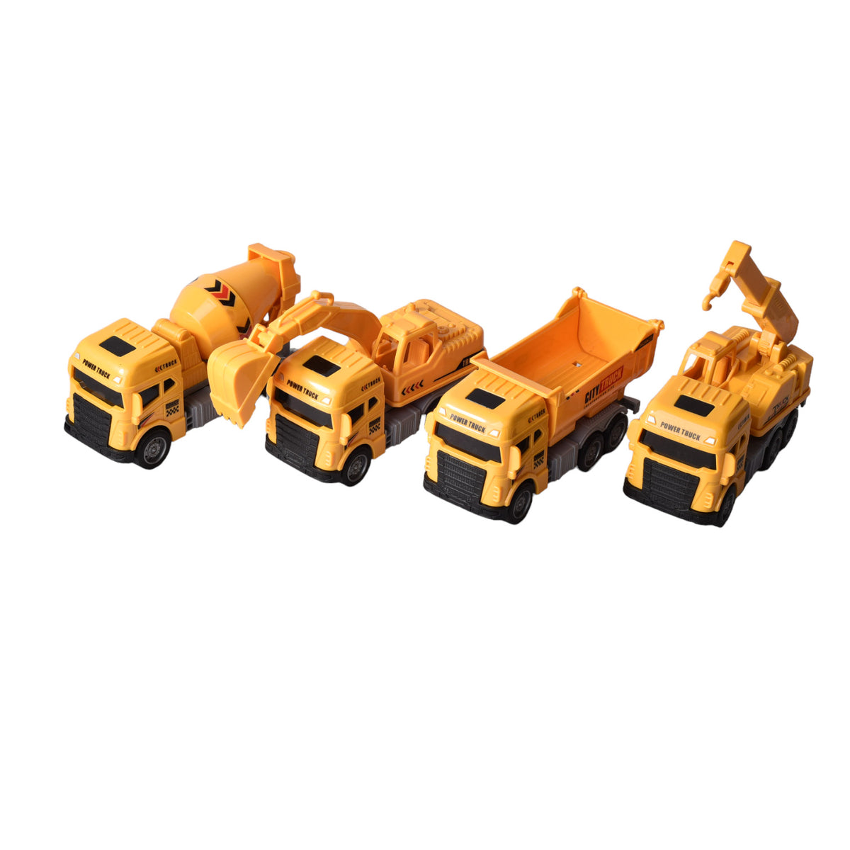 juguete carro de construccion color amarillo para niños plas