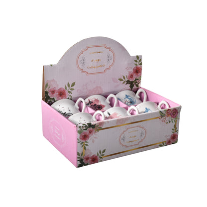 CAJA DE POCILLO POR 6 UNIDADES CERAMICA DIFERENTES DISEÑOS