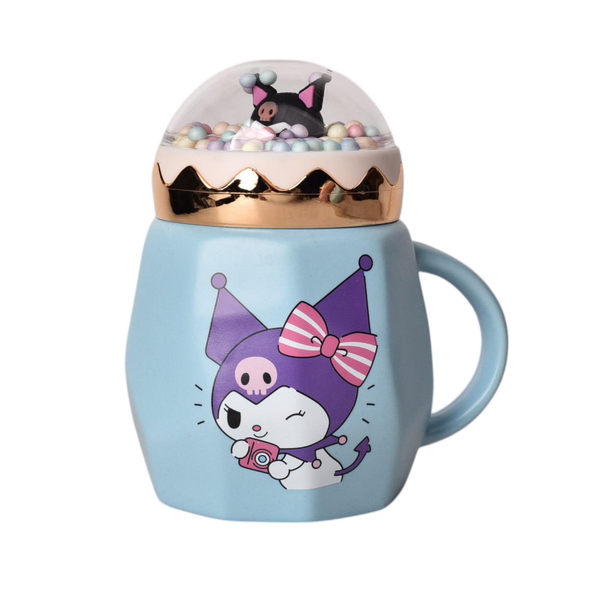 mug pocillo kuromi personaje 420ml dim:8x8x13