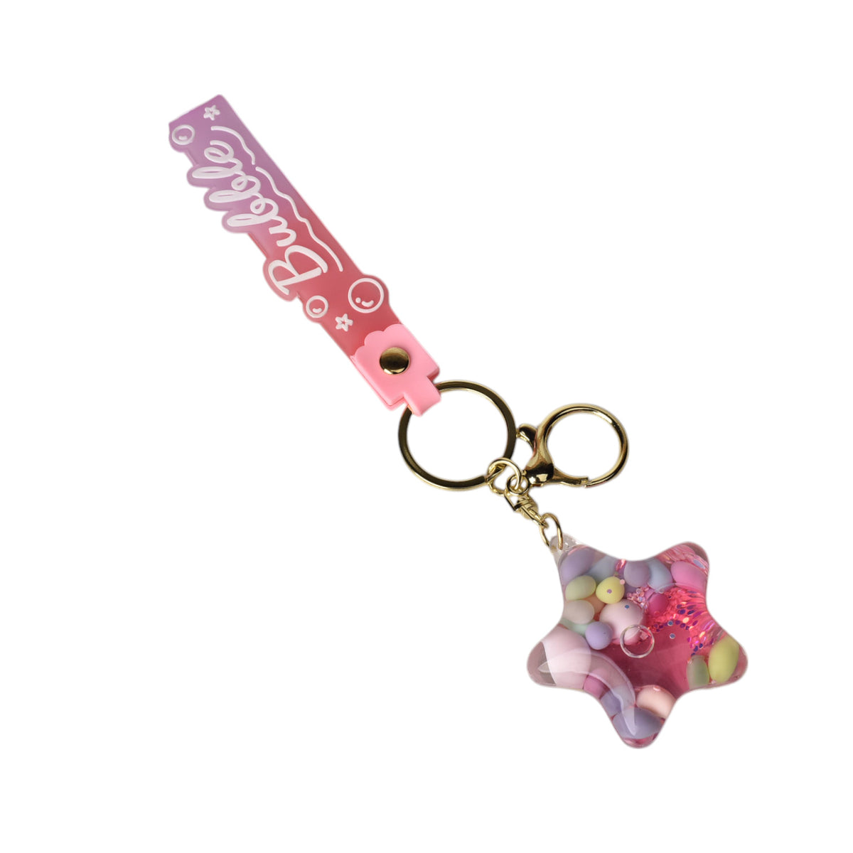 llavero plastico forma de estrella varios colores dim:6x5x2
