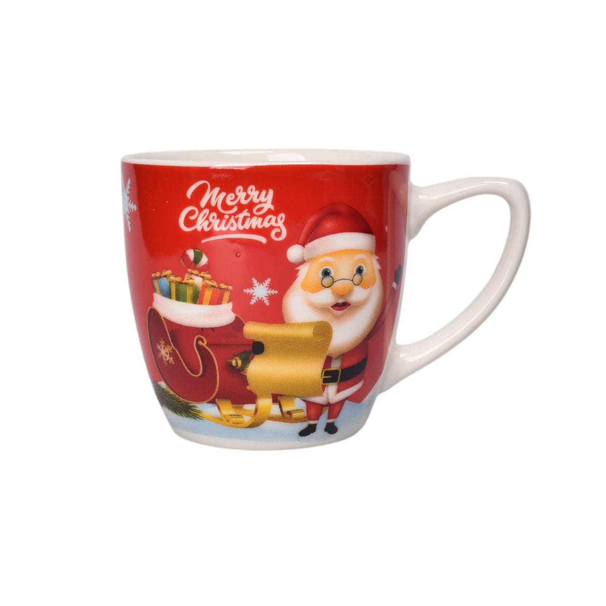 pocillo navidad ceramica con caja 210ml dim:7x7x7
