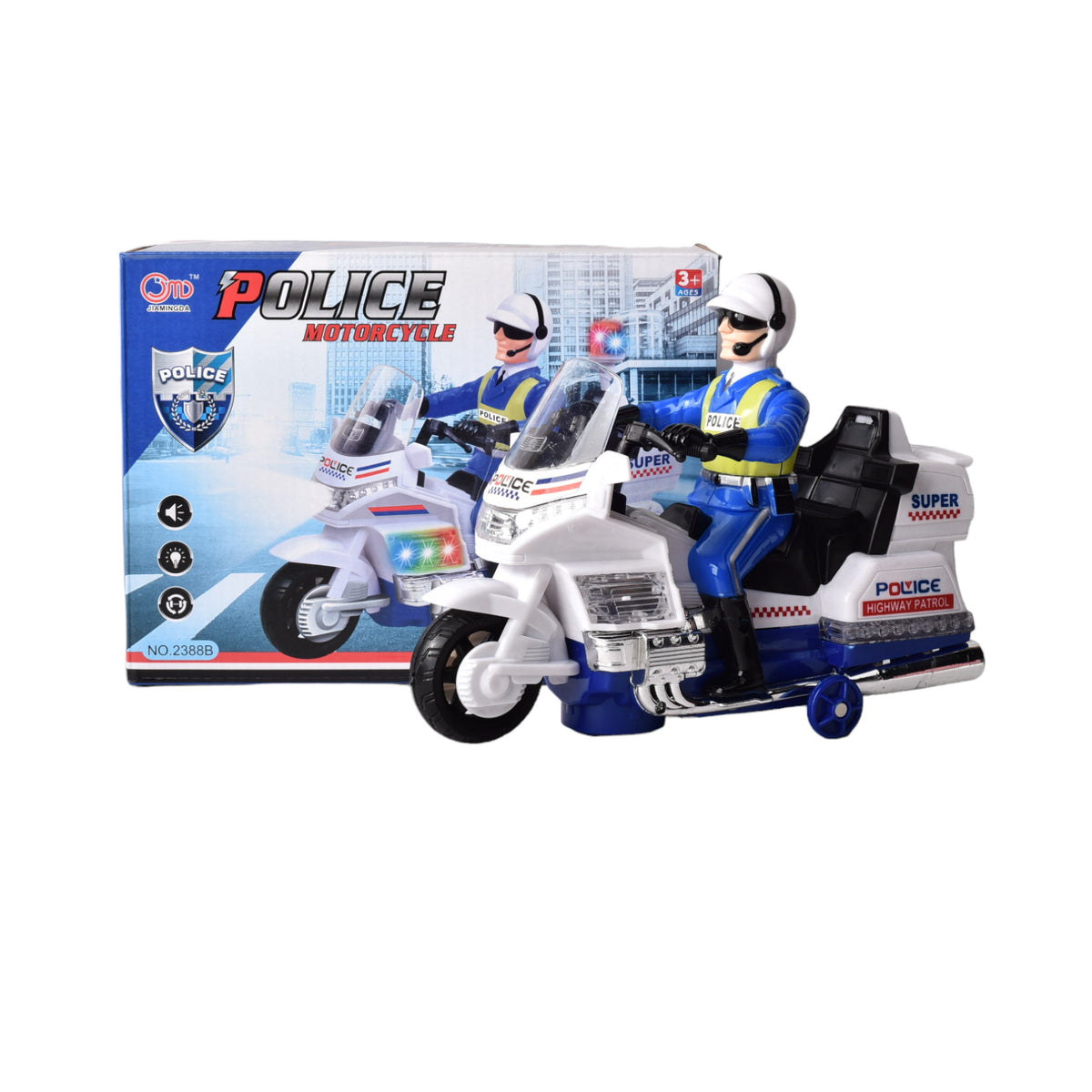 moto para niños policia con luces y  sonido