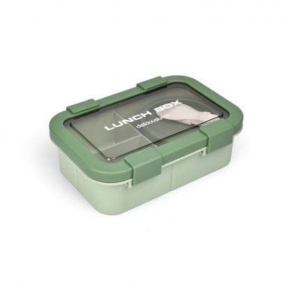 PORTACOMIDA CON DIVISION RECIRPIENTE Y PLATO PLASTICO 1000ML