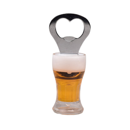 DESTAPADOR PLASTICO CON IMAN FORMA VASO CERVEZA DIM:9X3X3
