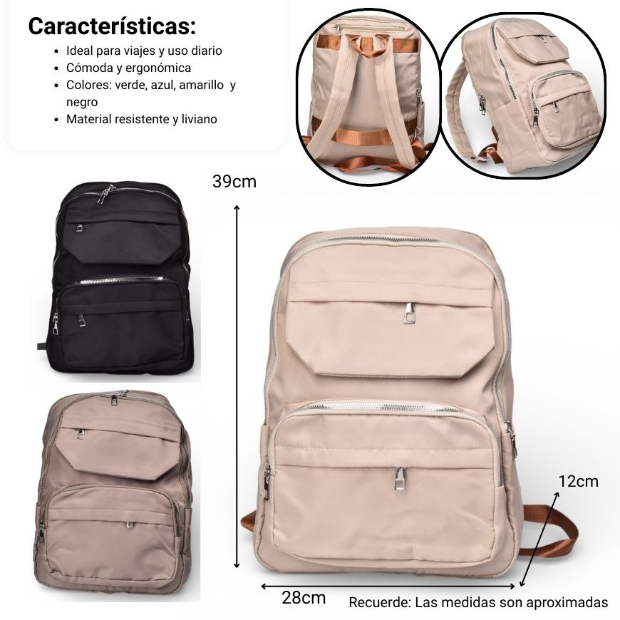 maleta morral poliester dim:39x28x12