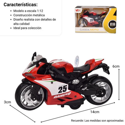MOTO COLECCIONABLE METALICA DIM: 15 x 7.5 x 8 cm