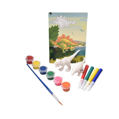 SET DE PINTURA PARA NIÑOS TEMPERAS DINOSAURIO