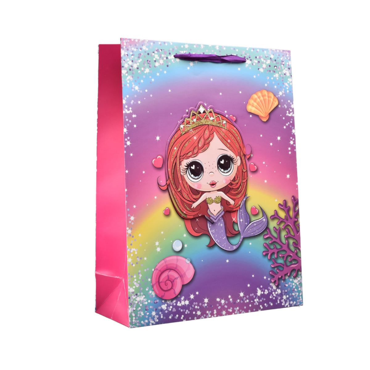 bolsa regalo en papel sirena tamaño grande