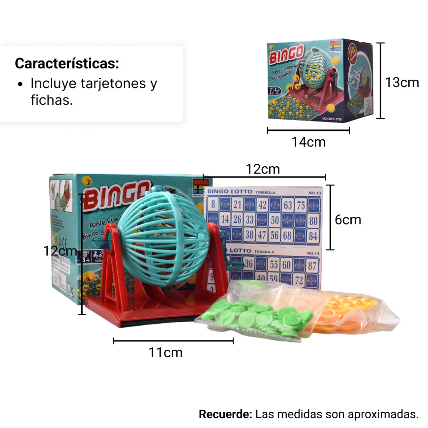 juego de mesa bingo balotera
