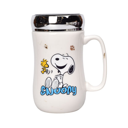 MUG POCILLO CERAMICA PERSONAJE CON TAPA ESPEJO 380ML DIM:13X7