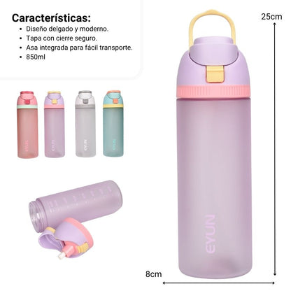 BOTELLA DE AGUA PLASTICO 850ML