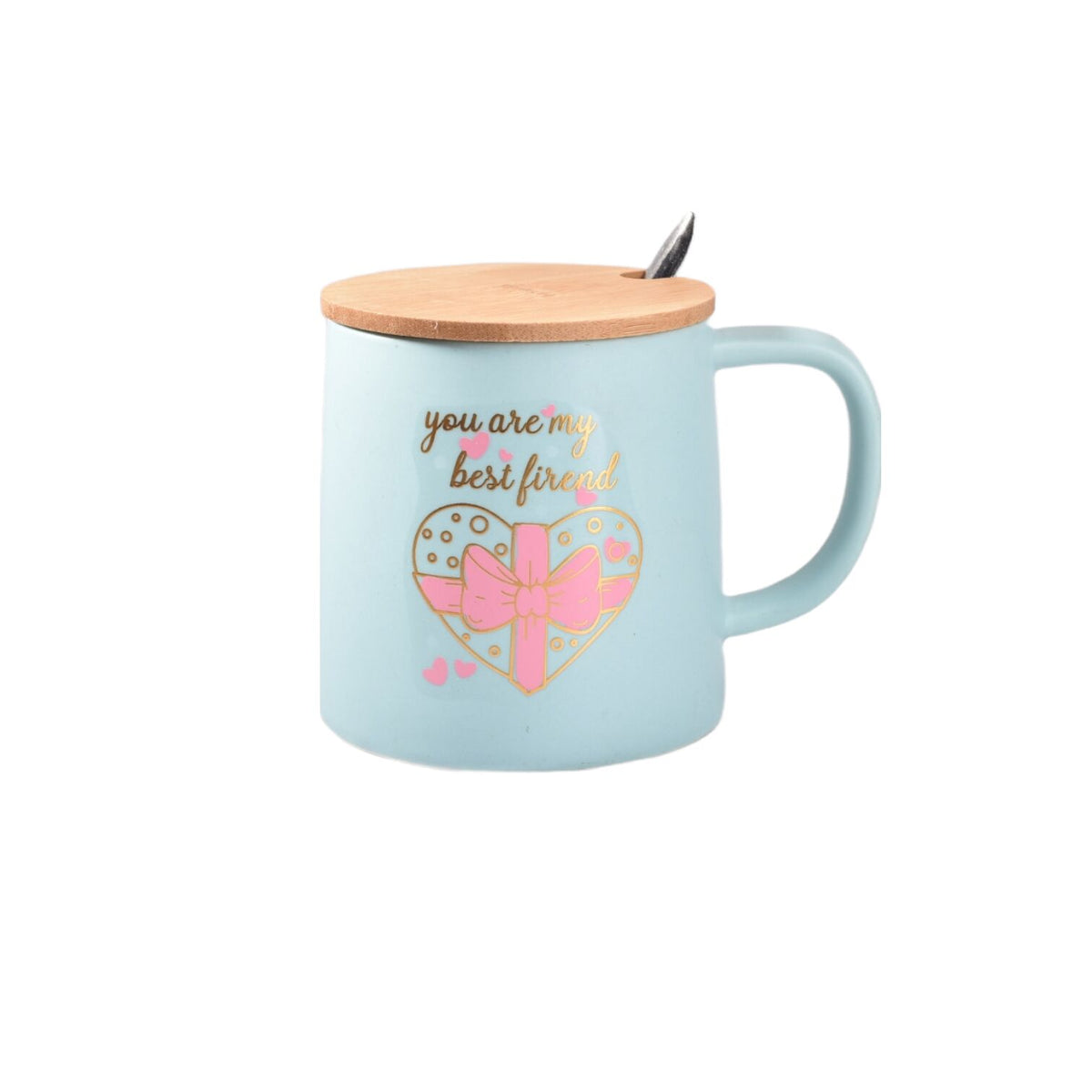 mug pocillo con cuchara ceramica