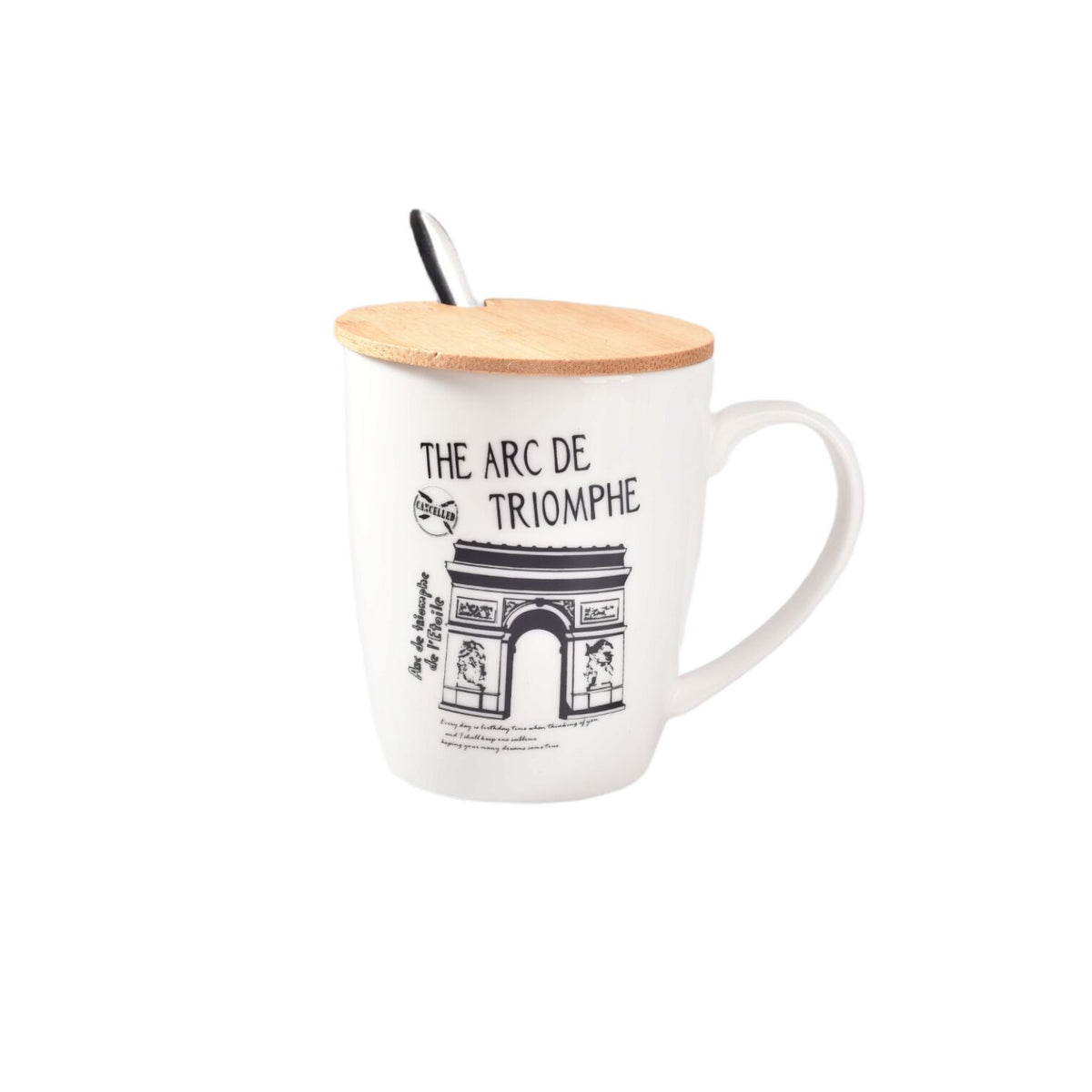 mug pocillo con cuchara ceramica
