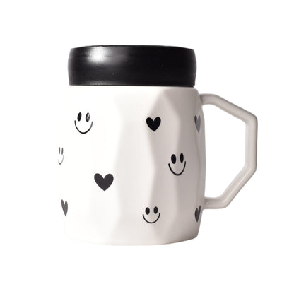 MUG POCILLO CERAMICA CON TAPA