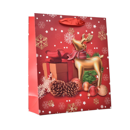 BOLSA REGALO EN PAPEL NAVIDAD TAMAÑO (L) GRANDE
