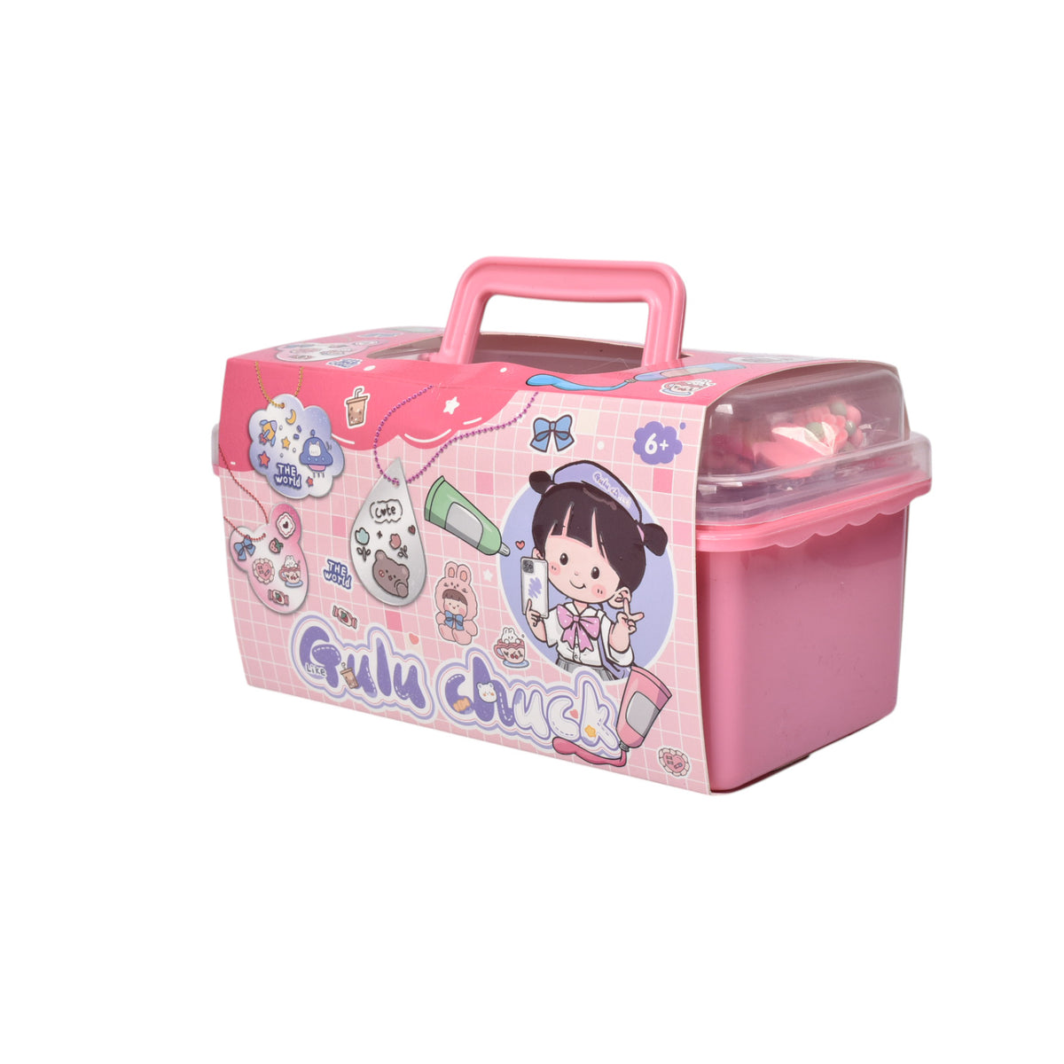 juguete kit de arte con accesorios plastico dim:19x11x13