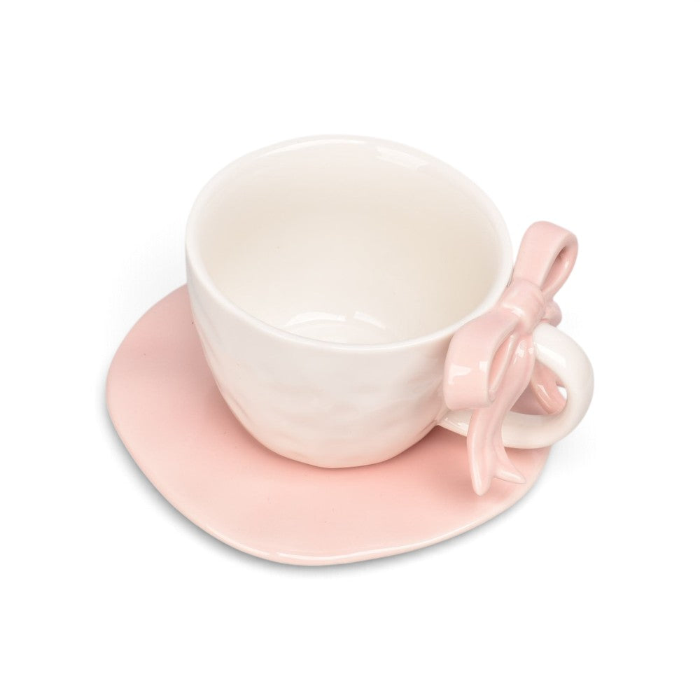 pocillo set con plato 330ml ceramica