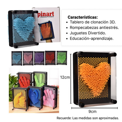 ADORNO ESCRITORIO TABLERO DE AGUJAS PLASTICO ANTIESTRES 3D