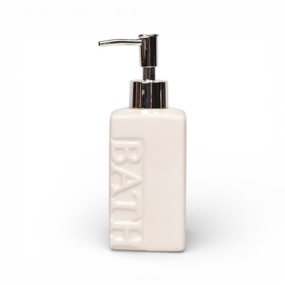 DISPENSADOR DE JABON LIQUIDO CERAMICA DIM:18X6X6