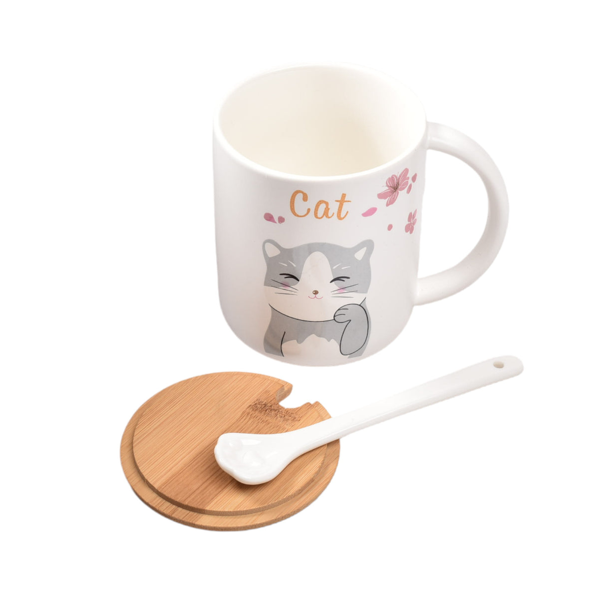 pocillo grande ceramica mug con cuchara