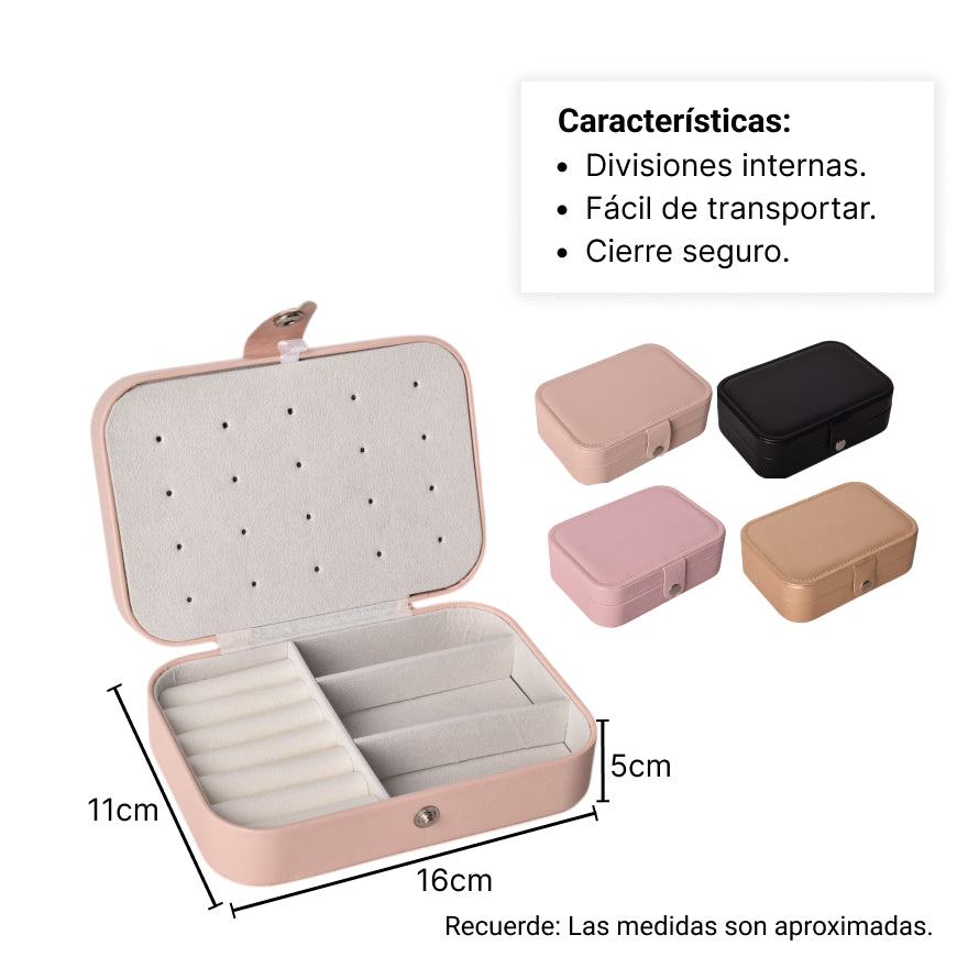 joyero caja organizador estuche sintetico dim:16*11*5