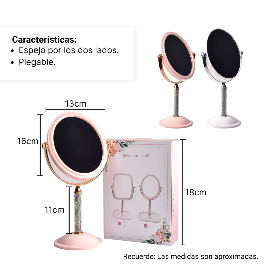 espejo  tocador ovalado dim:30*13cm