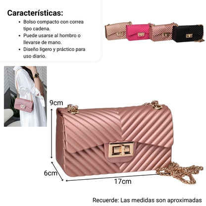 BOLSO CARTERA MUJER SINTETICO VARIOS COLORES DIM:9X6X17