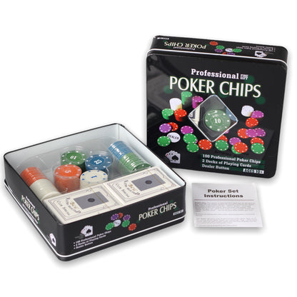 JUEGO NAIPE POKER CON FICHAS DIM:20*20*15CM