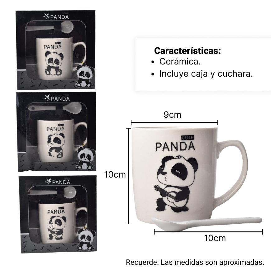 pocillo con cuchara en ceramica de osos