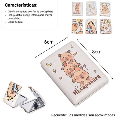 ESPEJO CUADRADO CARTERA CAPYBARA DIM:6X8