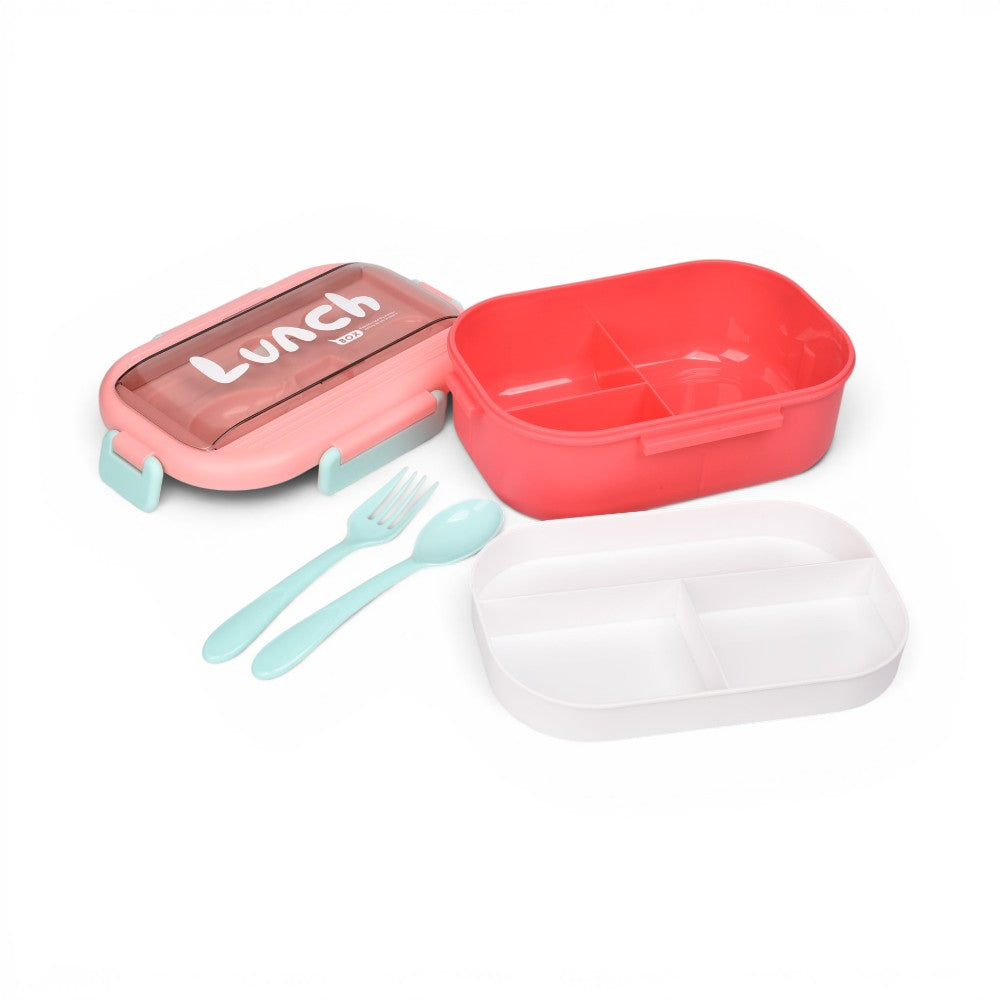 portacomida con division y cubiertos plastico  1300ml