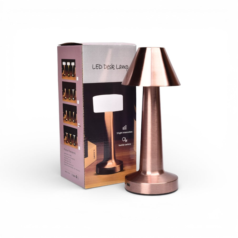 lampara metalica plastica recargable con cable usb